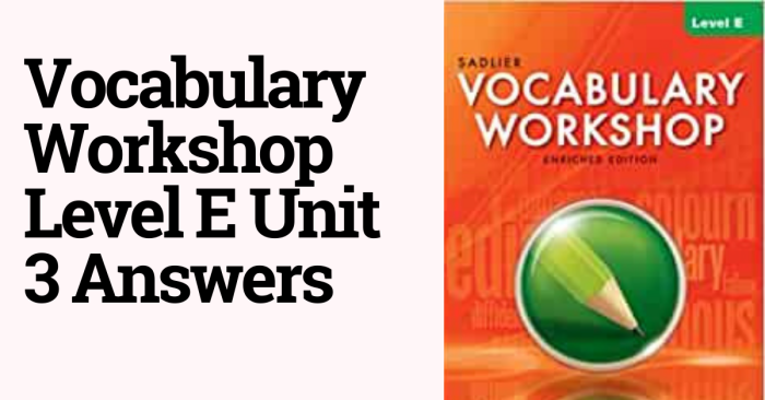 Vocabulary workshop level e unit 2